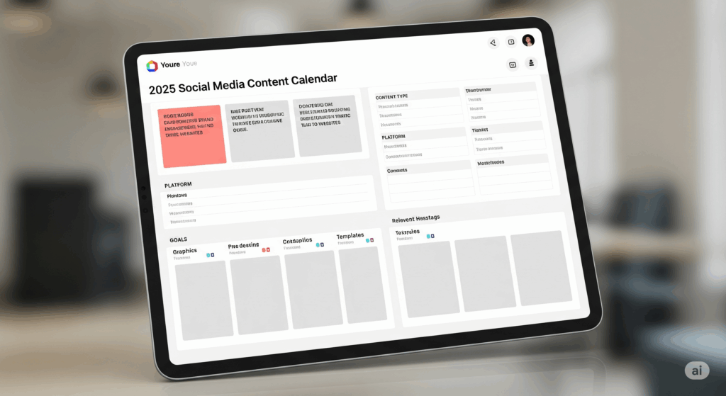 Engage, Analyze, Conquer with your Interactive Social Media Content Calendar Templates for 2025